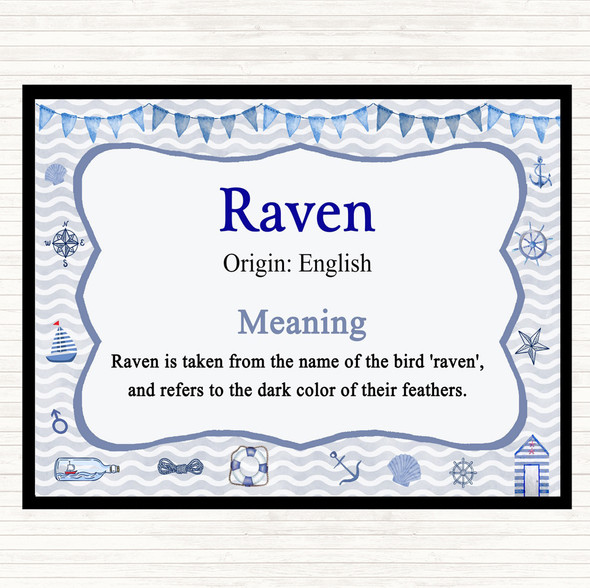 Raven Name Meaning Mouse Mat Nautical