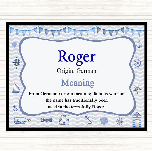 Roger Name Meaning Mouse Mat Nautical