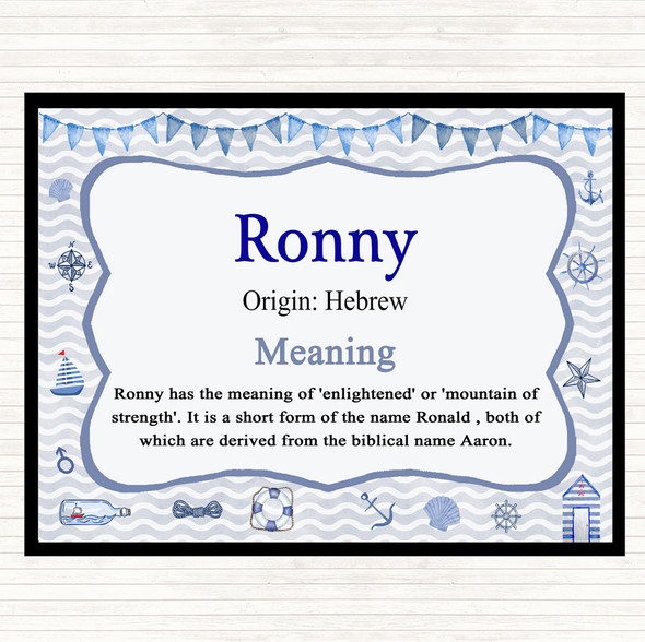 Ronny Name Meaning Mouse Mat Nautical