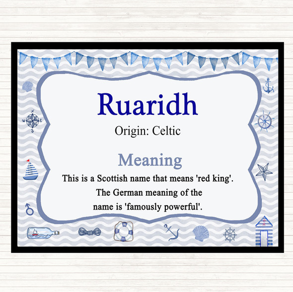 Ruaridh Name Meaning Mouse Mat Nautical
