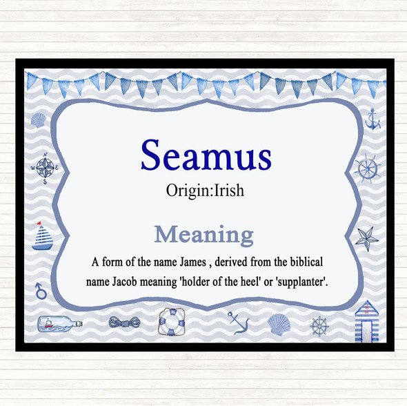Seamus Name Meaning Mouse Mat Nautical