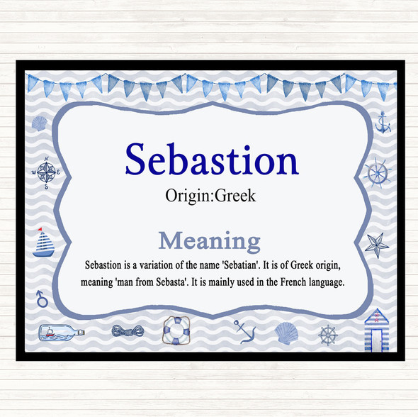 Sebastion Name Meaning Mouse Mat Nautical
