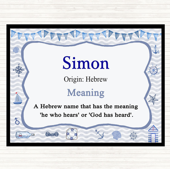 Simon Name Meaning Mouse Mat Nautical