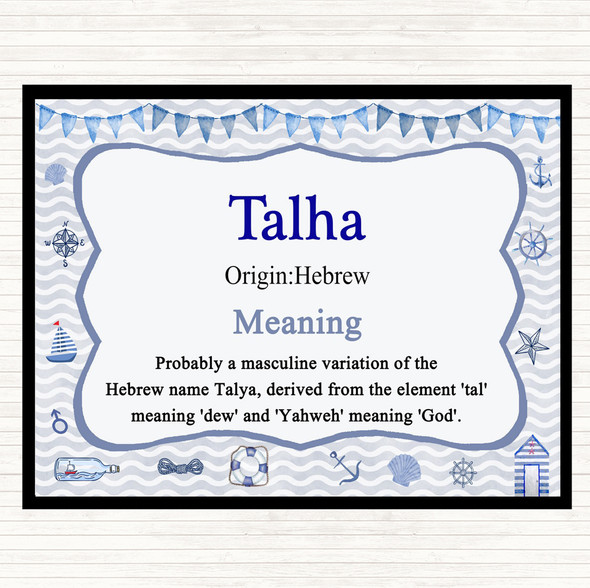Talha Name Meaning Mouse Mat Nautical
