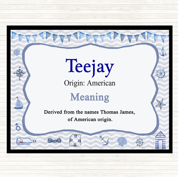 Teejay Name Meaning Mouse Mat Nautical