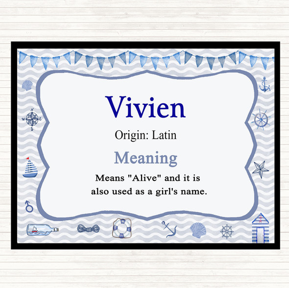 Vivien Name Meaning Mouse Mat Nautical