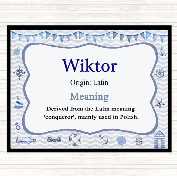 Wiktor Name Meaning Mouse Mat Nautical