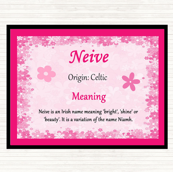 Neive Name Meaning Mouse Mat Pink