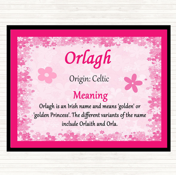 Orlagh Name Meaning Mouse Mat Pink