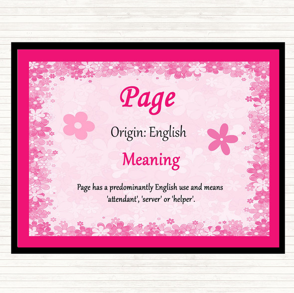 Page Name Meaning Mouse Mat Pink