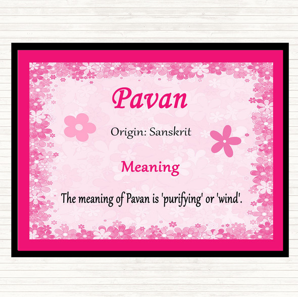 Pavan Name Meaning Mouse Mat Pink