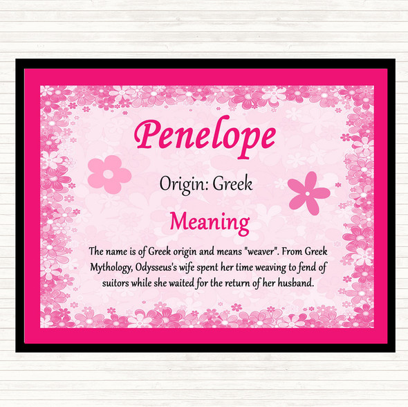 Penelope Name Meaning Mouse Mat Pink