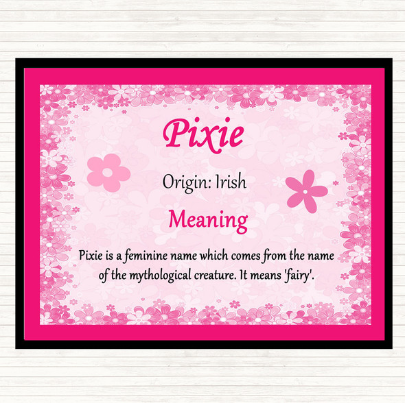 Pixie Name Meaning Mouse Mat Pink