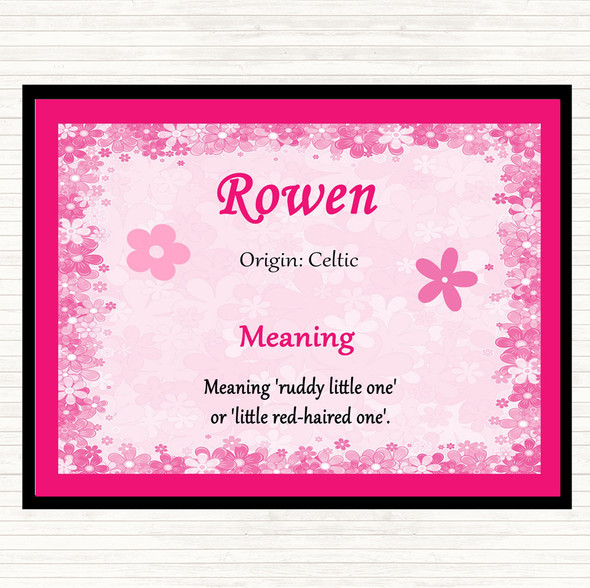 Rowen Name Meaning Mouse Mat Pink