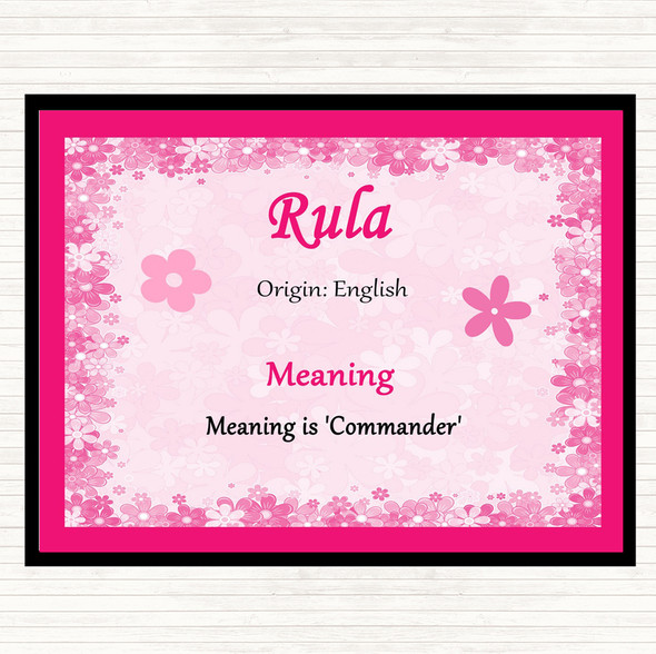 Rula Name Meaning Mouse Mat Pink