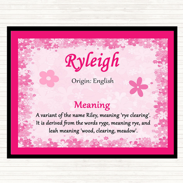 Ryleigh Name Meaning Mouse Mat Pink