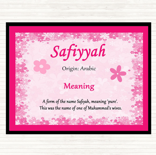 Safiyyah Name Meaning Mouse Mat Pink