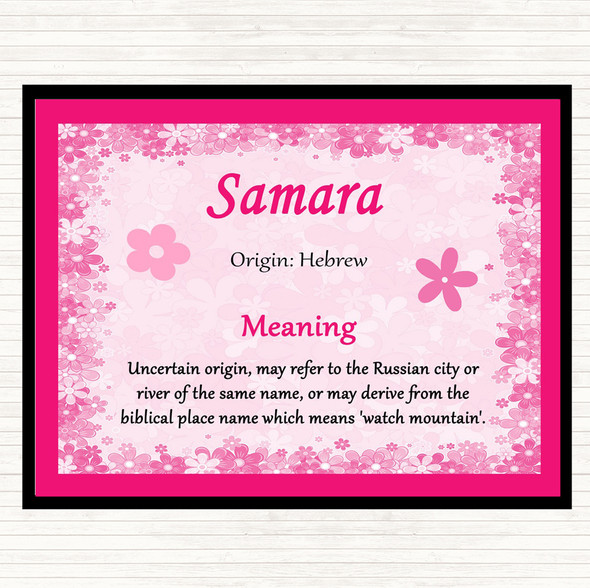 Samara Name Meaning Mouse Mat Pink