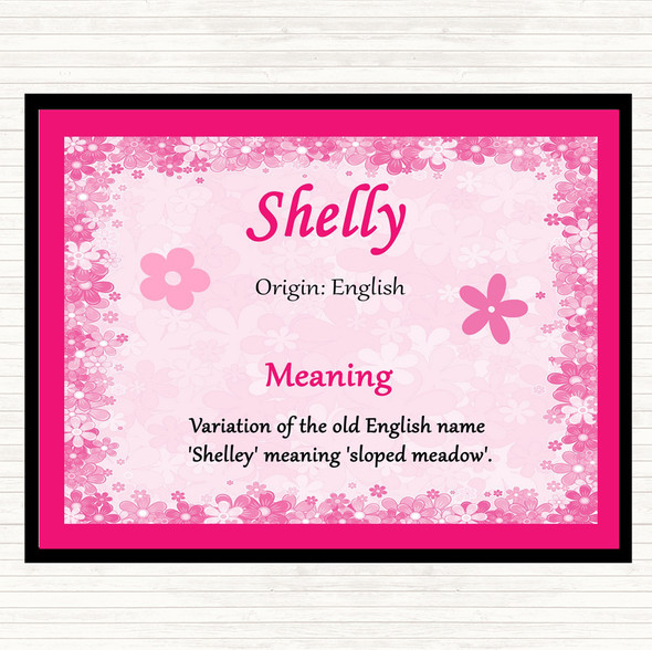 Shelly Name Meaning Mouse Mat Pink
