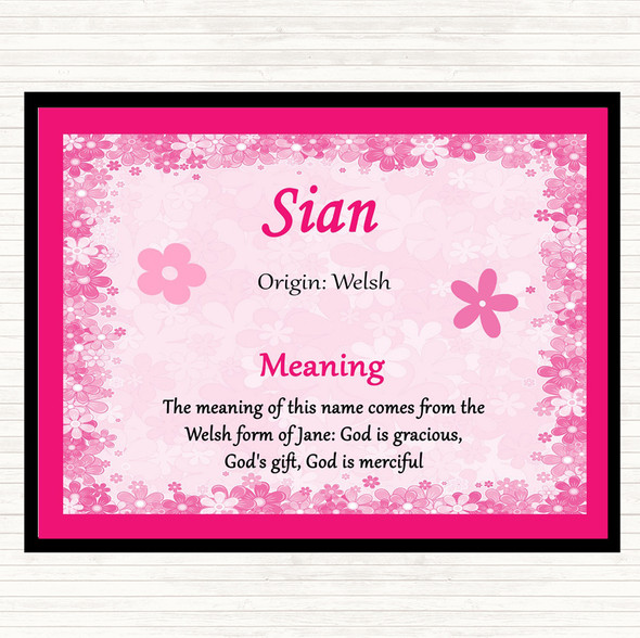 Sian Name Meaning Mouse Mat Pink
