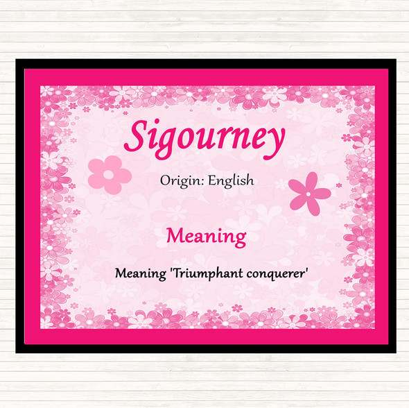 Sigourney Name Meaning Mouse Mat Pink
