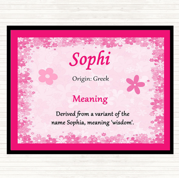 Sophi Name Meaning Mouse Mat Pink