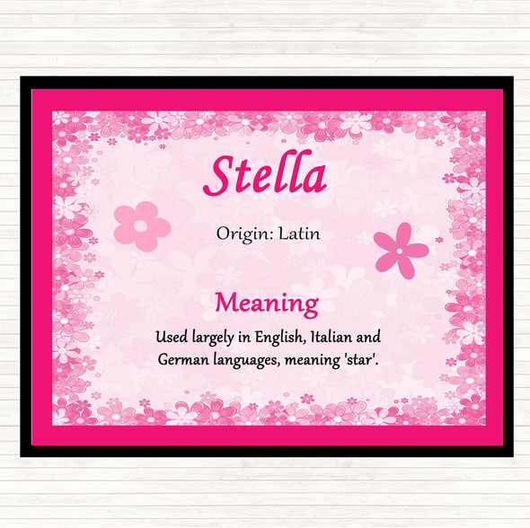 Stella Name Meaning Mouse Mat Pink