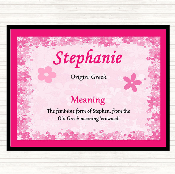 Stephanie Name Meaning Mouse Mat Pink