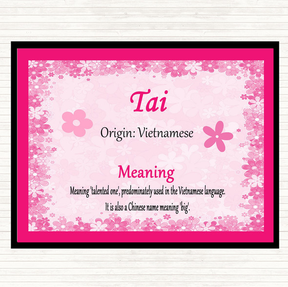 Tai Name Meaning Mouse Mat Pink