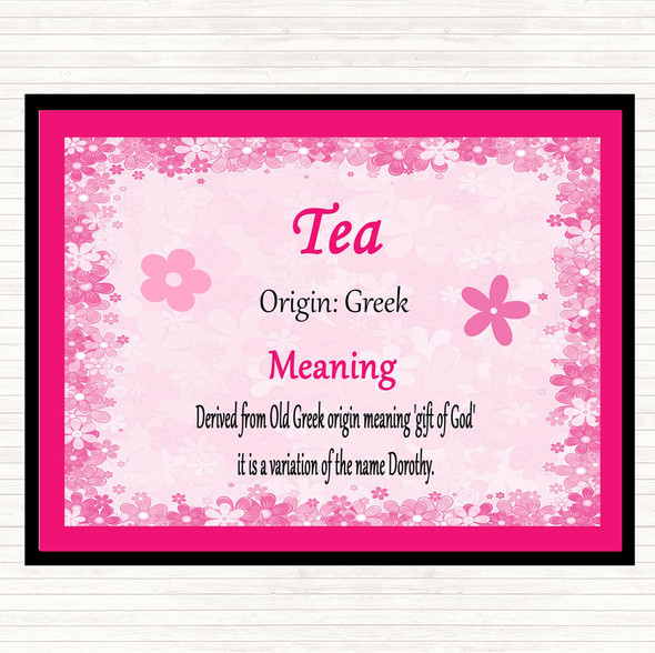 Tea Name Meaning Mouse Mat Pink