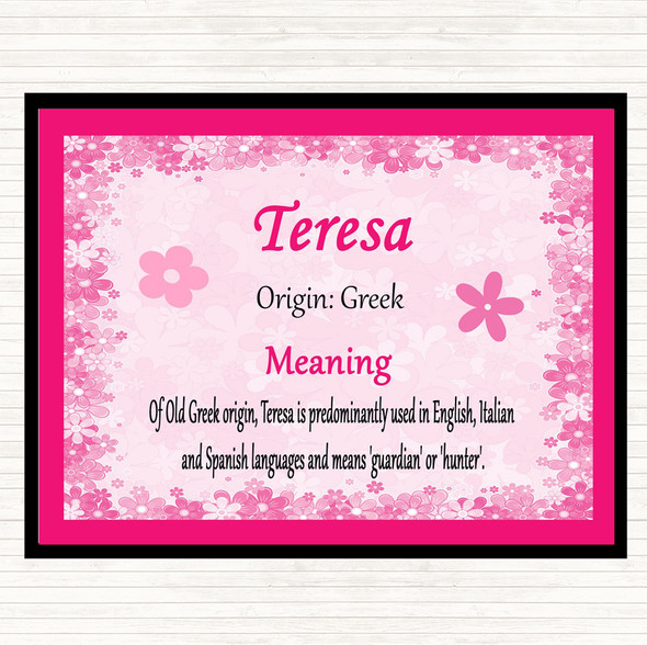 Teresa Name Meaning Mouse Mat Pink