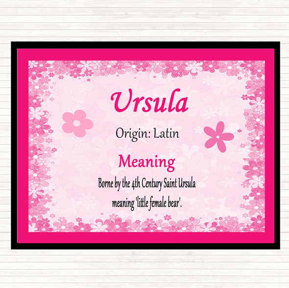 Ursula Name Meaning Mouse Mat Pink