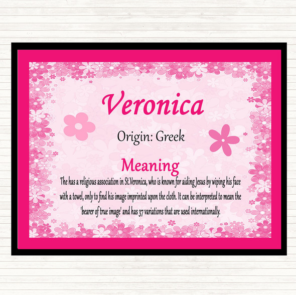 Veronica Name Meaning Mouse Mat Pink