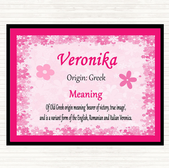 Veronika Name Meaning Mouse Mat Pink