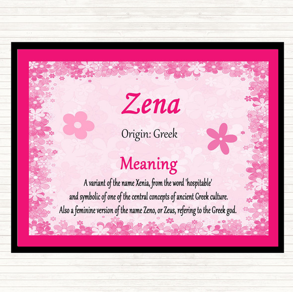 Zena Name Meaning Mouse Mat Pink
