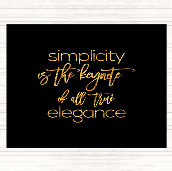 Black Gold Elegance Quote Mouse Mat