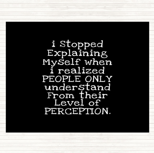 Black White Level Of Perception Quote Mouse Mat