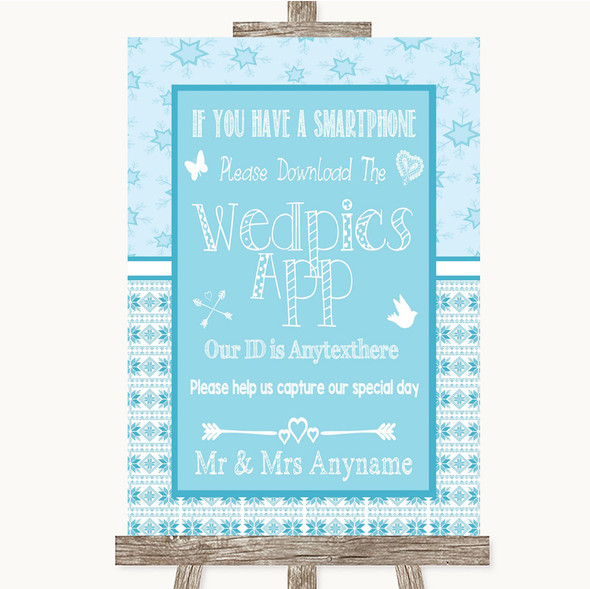 Winter Blue Wedpics App Photos Customised Wedding Sign