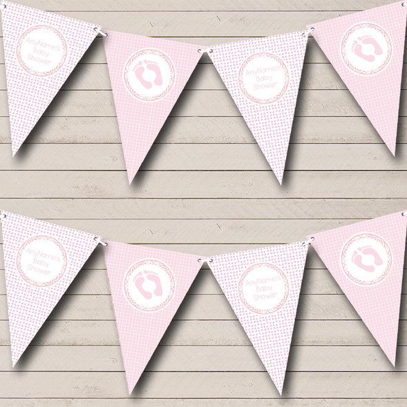 Pink Love Hearts Baby Shower Bunting