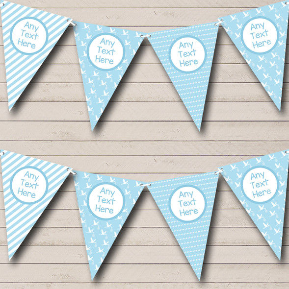 Blue Grows Storks Boy Baby Shower Bunting