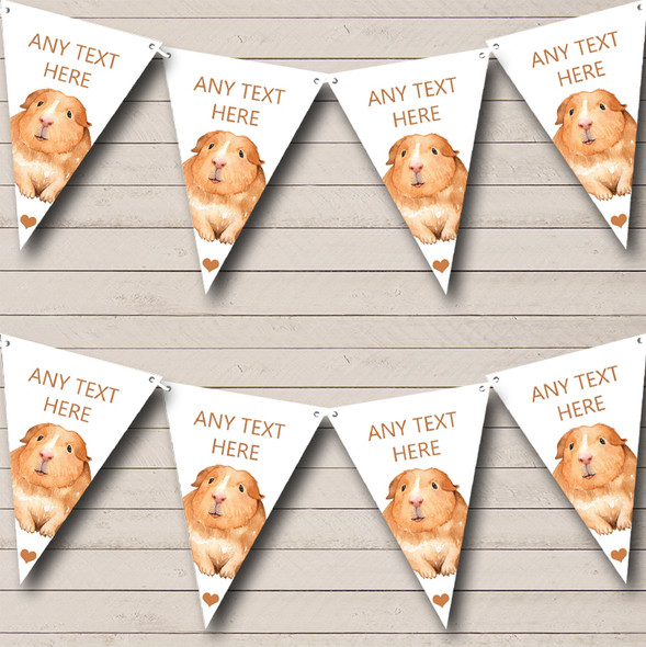 Cute Watercolour Guinea Pig Baby Shower Bunting