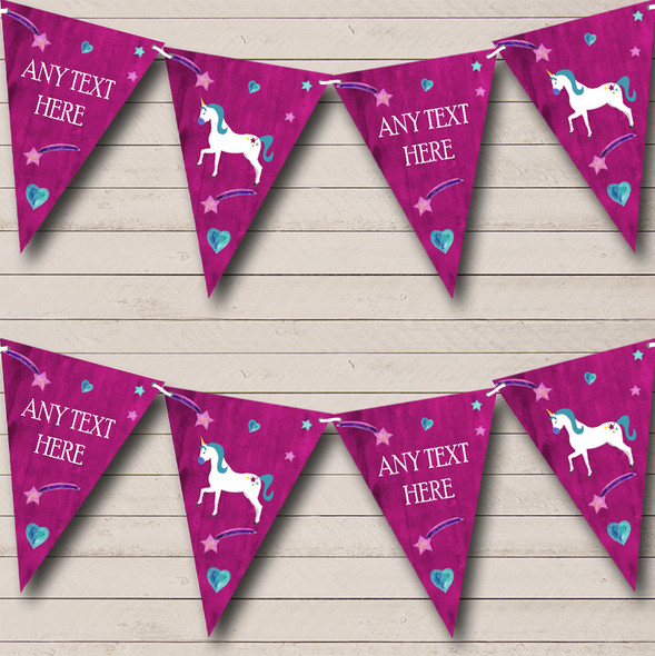 Pink Unicorn Baby Shower Bunting