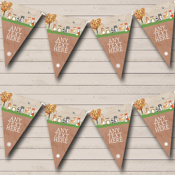 Woodland Forest Animals Fox Baby Shower Bunting