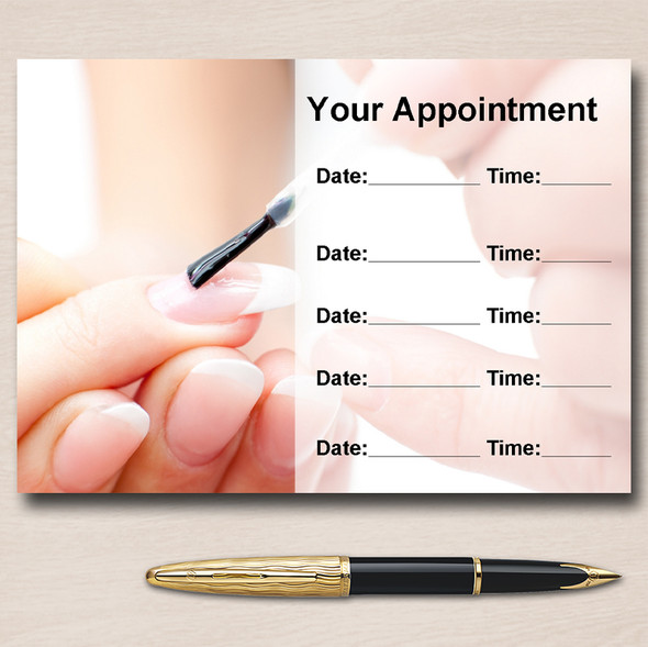 Nail Technician Manicure Salon Personalised Appointment Cards
