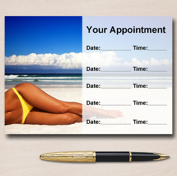 Sun Tanning Spray Tan Salon Personalised Appointment Cards