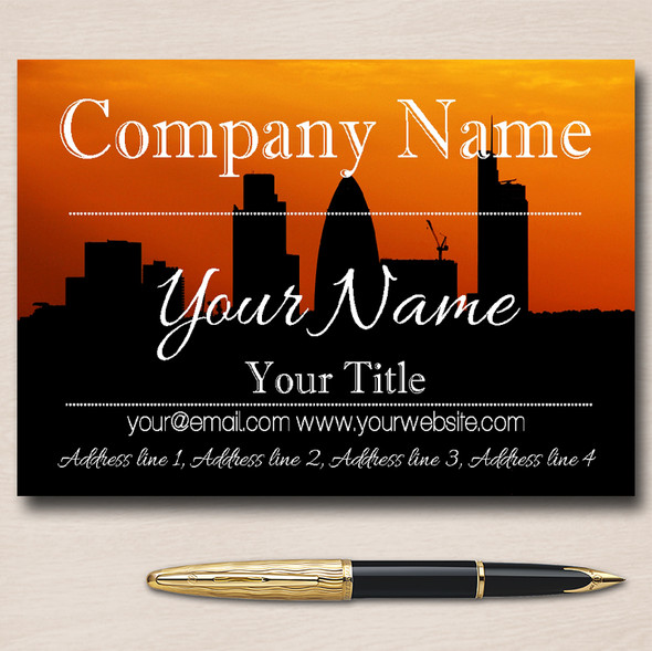 City Skyline Personalised Business Cards