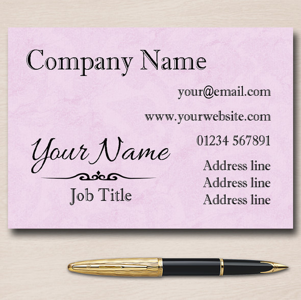 Pink Shade Personalised Business Cards