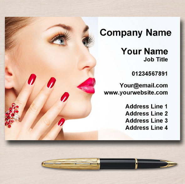 Nail Beauty Hair Spa Massage Personalised Business Cards
