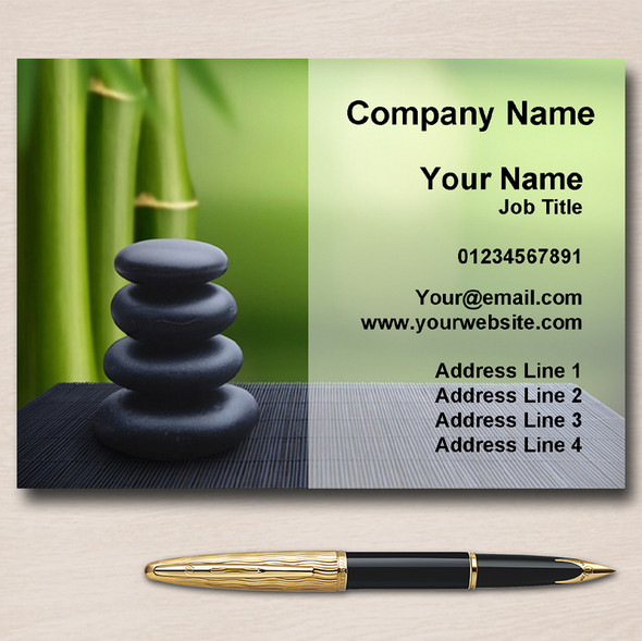 Beauty Salon Massage Treatment Spa Bamboo Personalised Business Cards