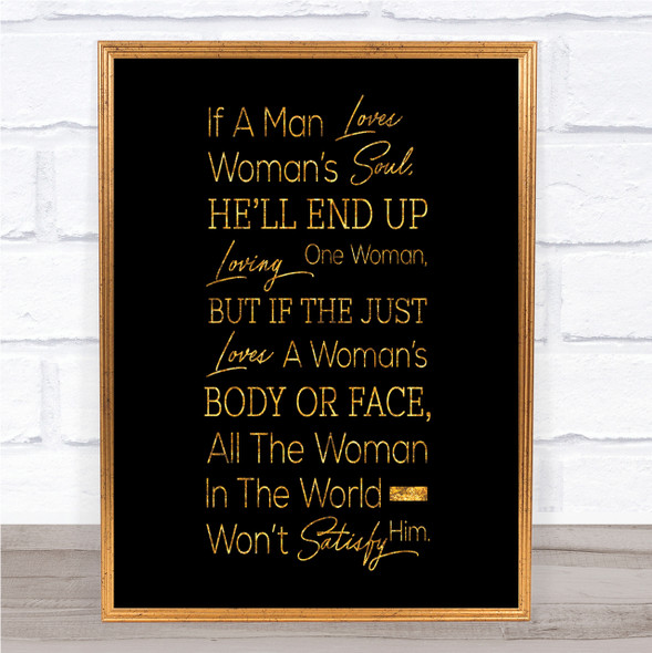 If A Man Loves Quote Print Black & Gold Wall Art Picture If A Man Loves Quote Print Black & Gold Wall Art Picture